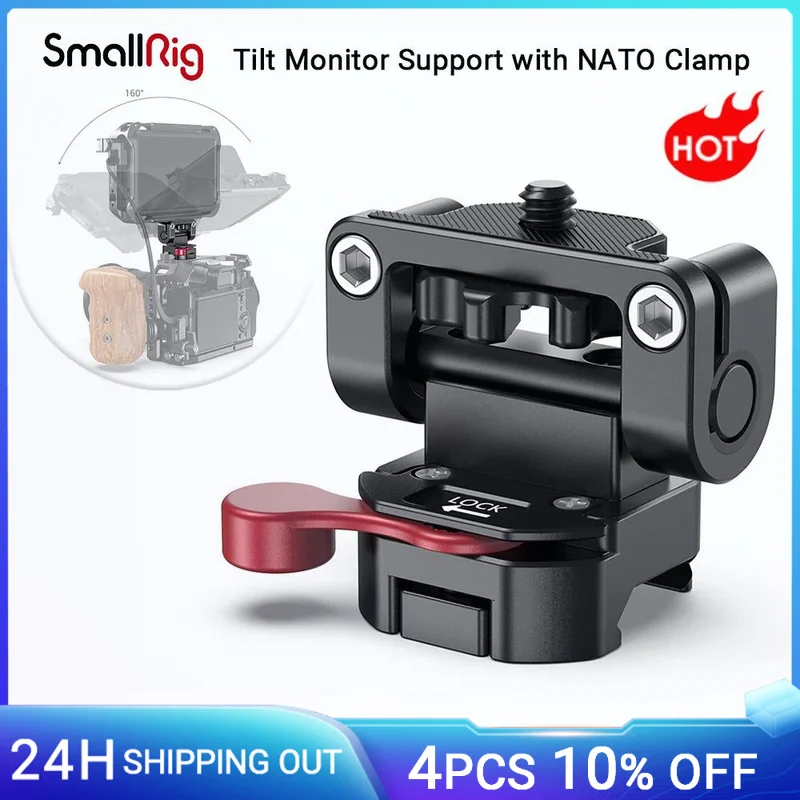 

SmallRig DSLR Camera Tilt Monitor Support with Quick Release NATO Clamp For 5 Inch / 7 Inch Monitors 2100B