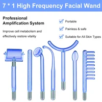 7in1 High Frequency Electrode Wand Machine Skin Tightening Acne Spot Wrinkles Remover Beauty Therapy Facial Care（ No Handle） 1