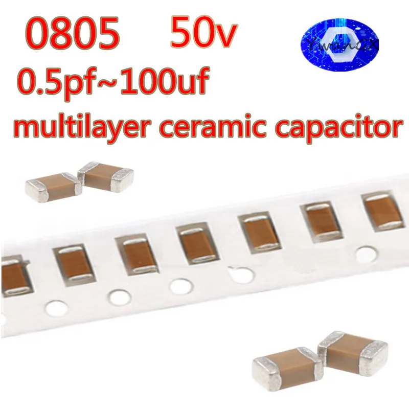 Condensador cerámico multicapa, Chip SMD 0805, 16-50V, 4,7, 100 piezas ...