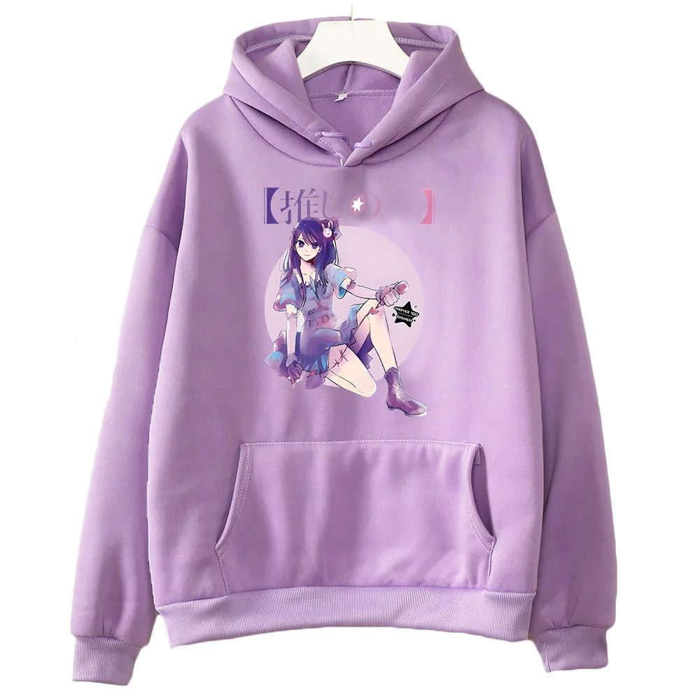 

Hoshino Ai Oshi No Ko Hoodies Streetwear Women/men Idol Kawaii/Cute Dance Pose Anime Clothes Pullovers Autumn/Winter High Street