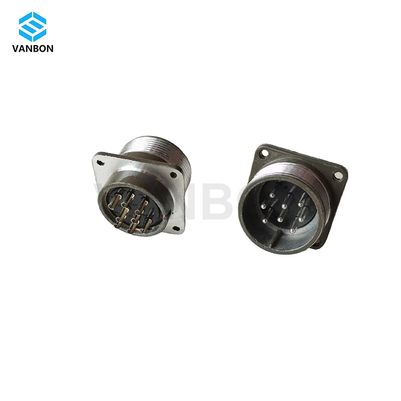 10Pcs P32K2Q 수 커넥터 항공 플러그 소켓 8 코어 32mm 원형