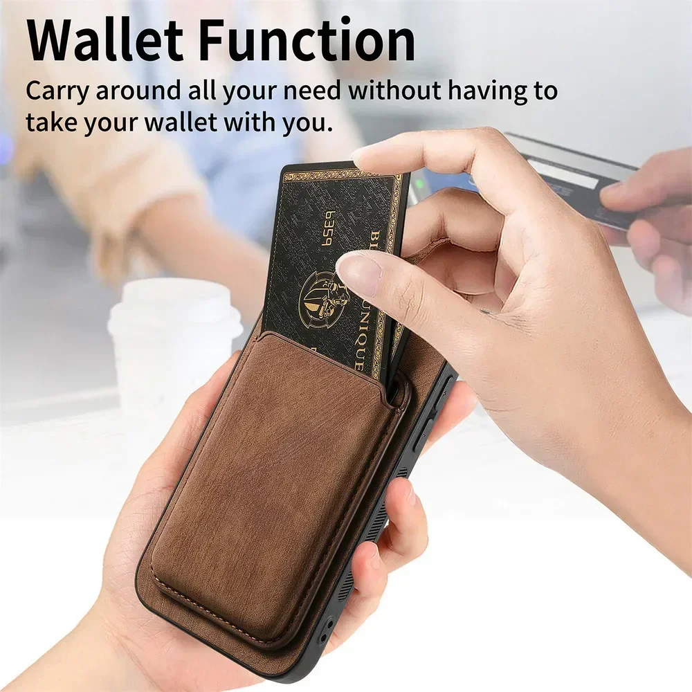 Deluxe 2-in-1 Detachable Leather Back Cover with Magnetic Charging Compatibility