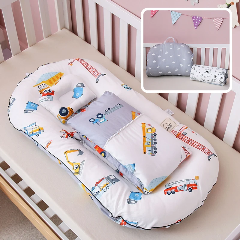 3 pezzi lettino portatile con cuscino trapunta culla Set biancheria da  letto per neonato nido neonato letti da viaggio culla paraurti