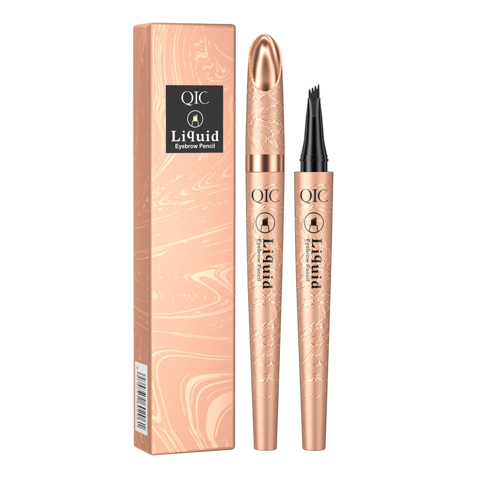QIC Four-Jaw Ultra-Fine Liquid Eyebrow Pencil Tattoo Pencil Waterproof Sweat-Proof Dark Brown Liquid Brow Pen Makeup Cosmetics 5