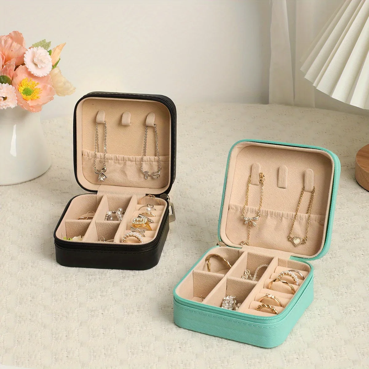 Mini Portable Jewelry Box Storage for Travel