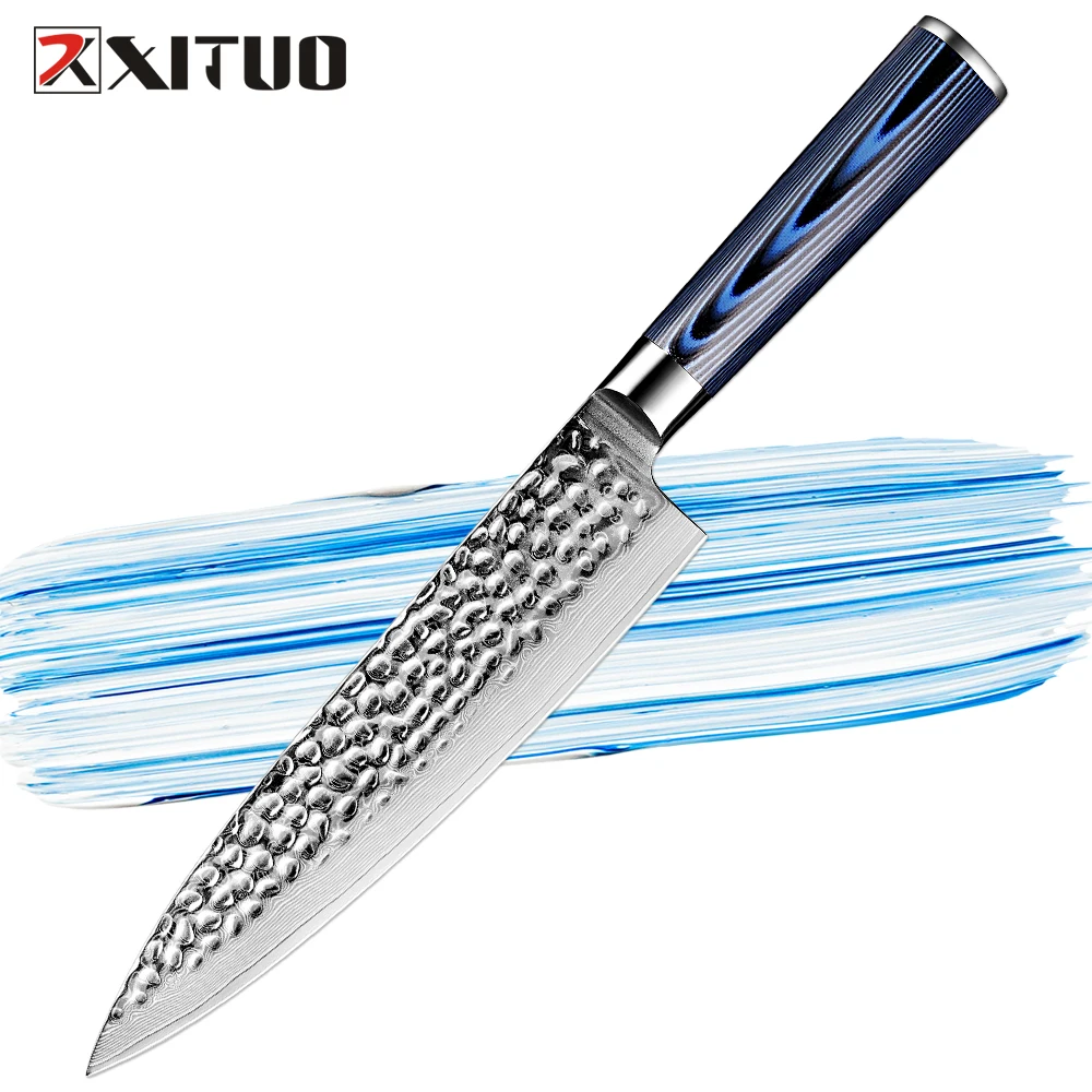 

Ultra Sharp Chef Knife Professional 8 Inch Damascus Slicing Knife Super Damascus Stainless Steel Non-stick Blade Kitchen Knife