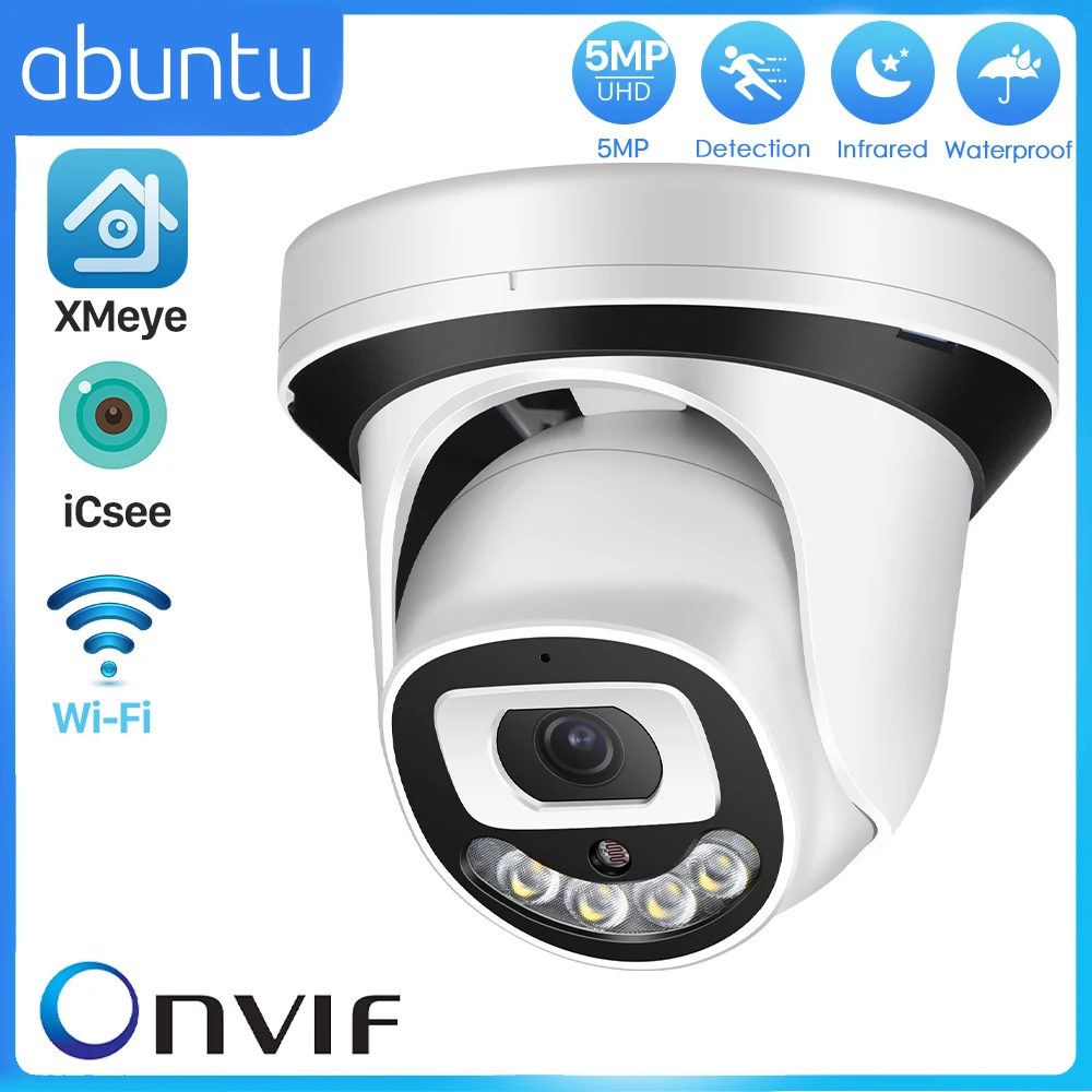 Hd 5mp מצלמת אינטרנט אלחוטי vif onvif h.265 מצלמה עם כרטיס חריץ תנועה לזהות אבטחה התראה 2 דרכים אודיו icsee אודיו