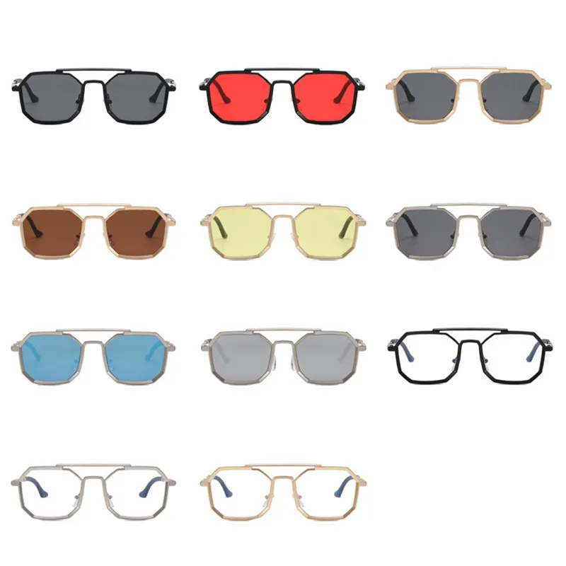 Yoovos Polygon Sunglasses Men 2022 Vintage Men Sunglasses Retro Showing Face Small Shades Glasses Rectangle Gafas De Sol_voghion.com