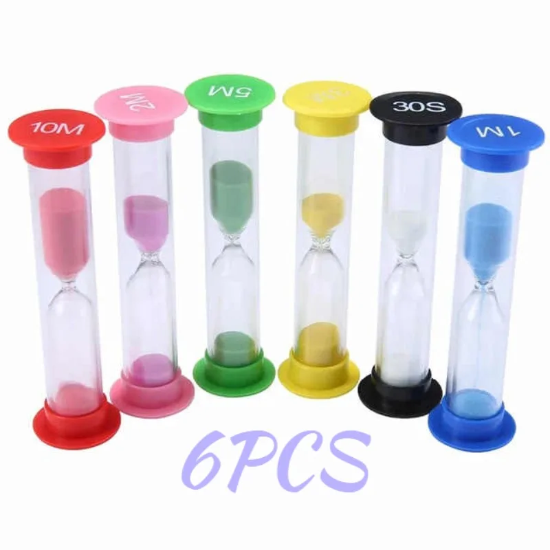 Plastic Sand Timer Small Clock Hourglass Clocks 30 Seconds/1 Minute/2 Minutes/3 Minutes/5 Minutes/10 Minutes Sand Meter sand timer liquid hourglass timer colored hourglass