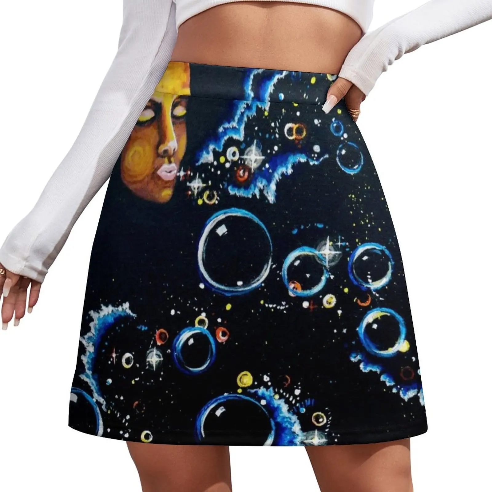 Creativity, an acrylic painting Mini Skirt cute skirt fashion skirt sets