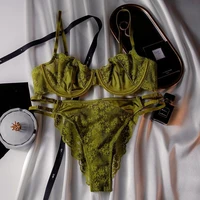 Soutien-gorge Sexy pour femmes, demi-tasse, dentelle Ultra-fine, gros seins, petite poitrine, Anti-affaissement, ensemble de soutien-gorge, sous-vêtements Sexy 6