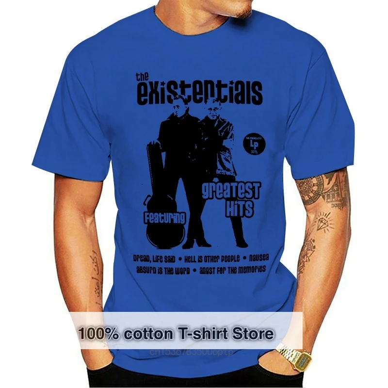 

Camus and Sartre Existentials Mens Gray T-Shirt men funny print women tops tee Casual O-neck tshirts