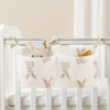 Baby Crib Organizer Multi-Purpose Bed Storage Bag 2 Pockets Bedside Hanging Diaper Nursery Organizer for Diapers Toys Clothing 2