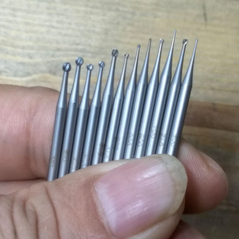 Round Shape Ball Burr Set 12Pcs-3/32Inch Shank for Jewelry Making Engraving Bits jewelry making tools
