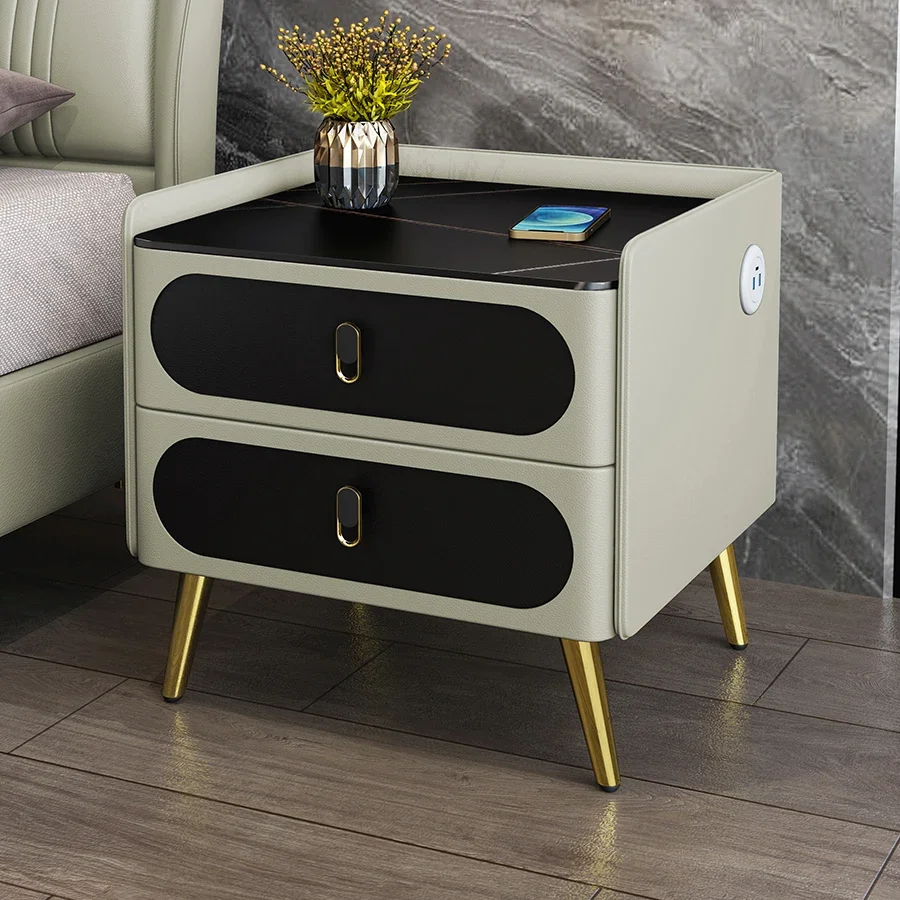 Ricarica Wireless Comodino Storage Luxury Smart Cabinet Tavolino Tavolino Cassetto Mensola Muebles Para El Hogar Mobili In Legno