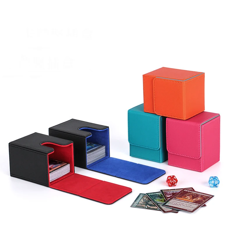High Quality Cards Box for 100+ PCS Cards Card Case Container Holder Collection for Board Games TCG Pokemon CCG MTG YuGiOh trays id card storage rack information cards hanging holder timecard warehouse container office document staff