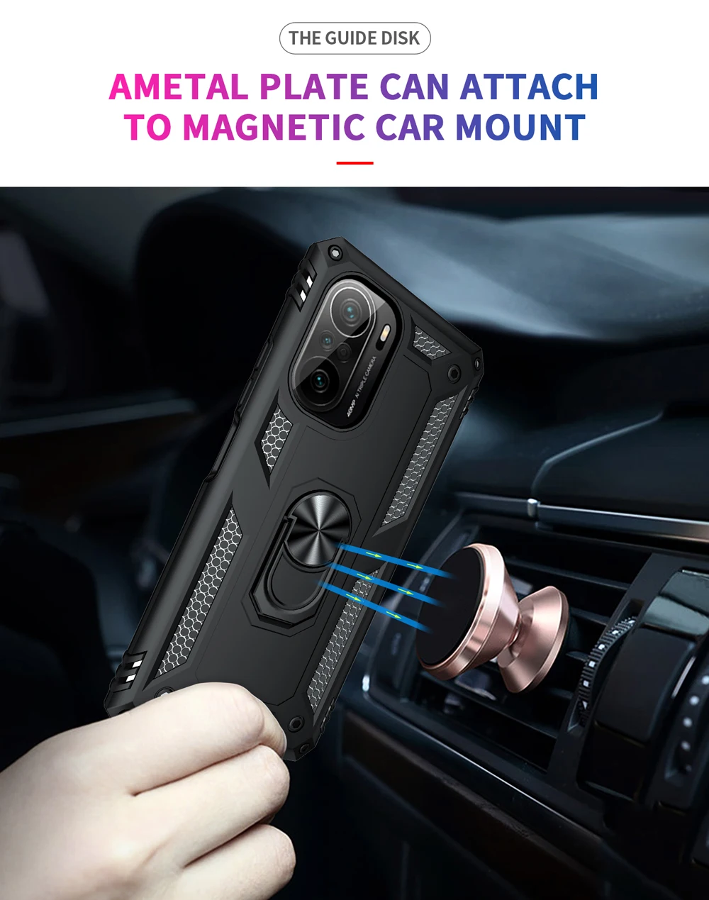 Shockproof Ring Stand Funda TPU Bumpe Cover for Xiaomi Mi11X Mi11i Mi 11i 11X Poco F3 Redmi K40 Pro Plus Ultra K40pro Case Shell 4