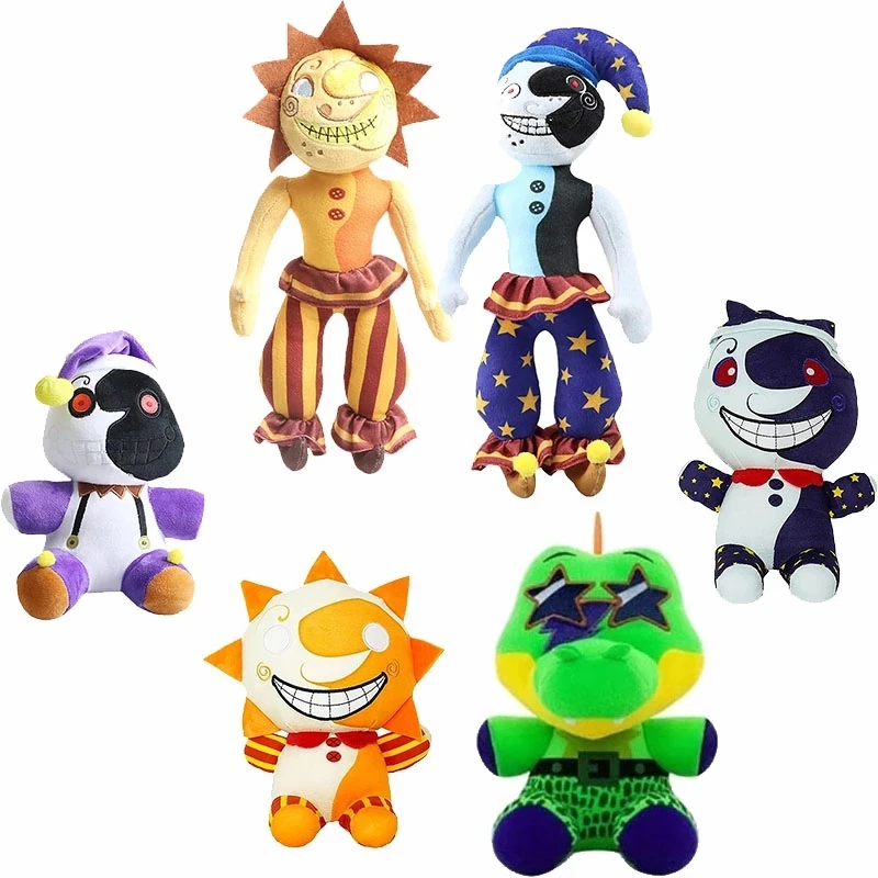 2022 New Sundrop FNAF Anime Figurine Final Boss Action Figure Clown Doll Sun Doll Cartoon Character  Plush Toy Game Dolls Gift