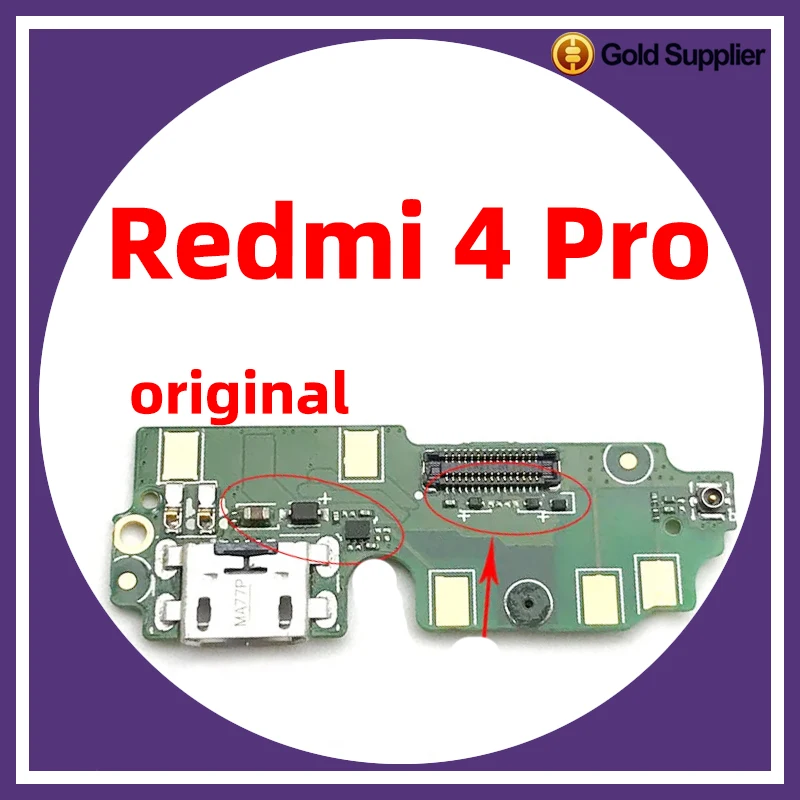 

Оригинальный док-разъем для xiaomi Redmi 4 Pro, зарядный порт USB, гибкий кабель для замены платы