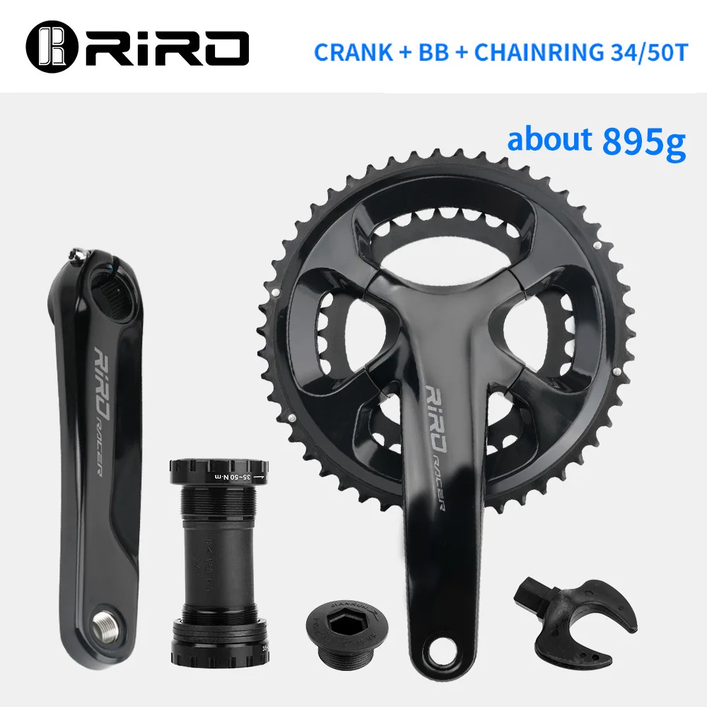 RIRO-超軽量自転車クランクセット,BB, 34 T, 50T, 170mm,統合110bcd