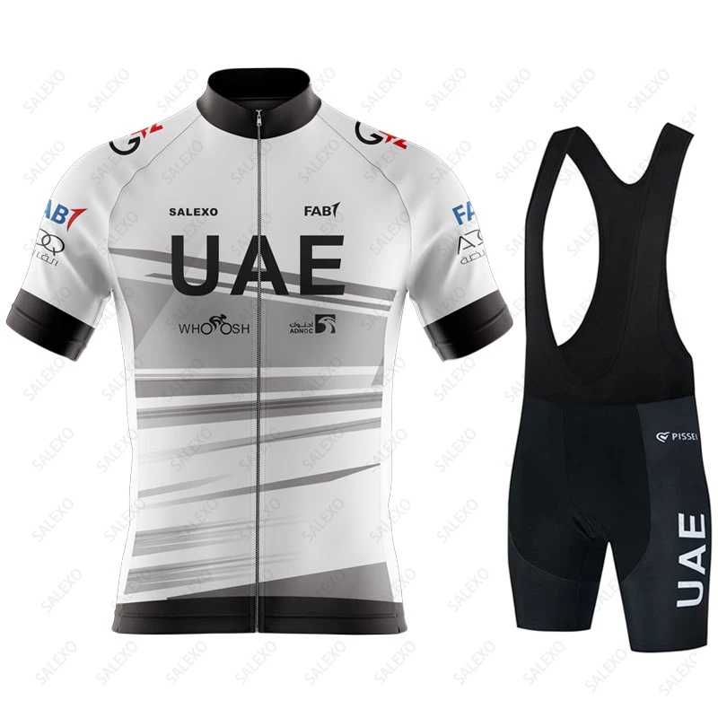 New UAE Team Cycling Jersey Set Men Short Sleeve Cycling Clothing Road Bike Shirts Suit Bicycle Bib Shorts MTB Ropa Maillot