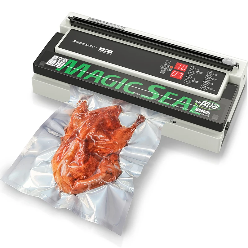 MAGIC SEAL Commercial Household Food Vacuum Sealer Packaging Machine MS4005 Dry and Wet Vacuum packer With Air Cooling System 6