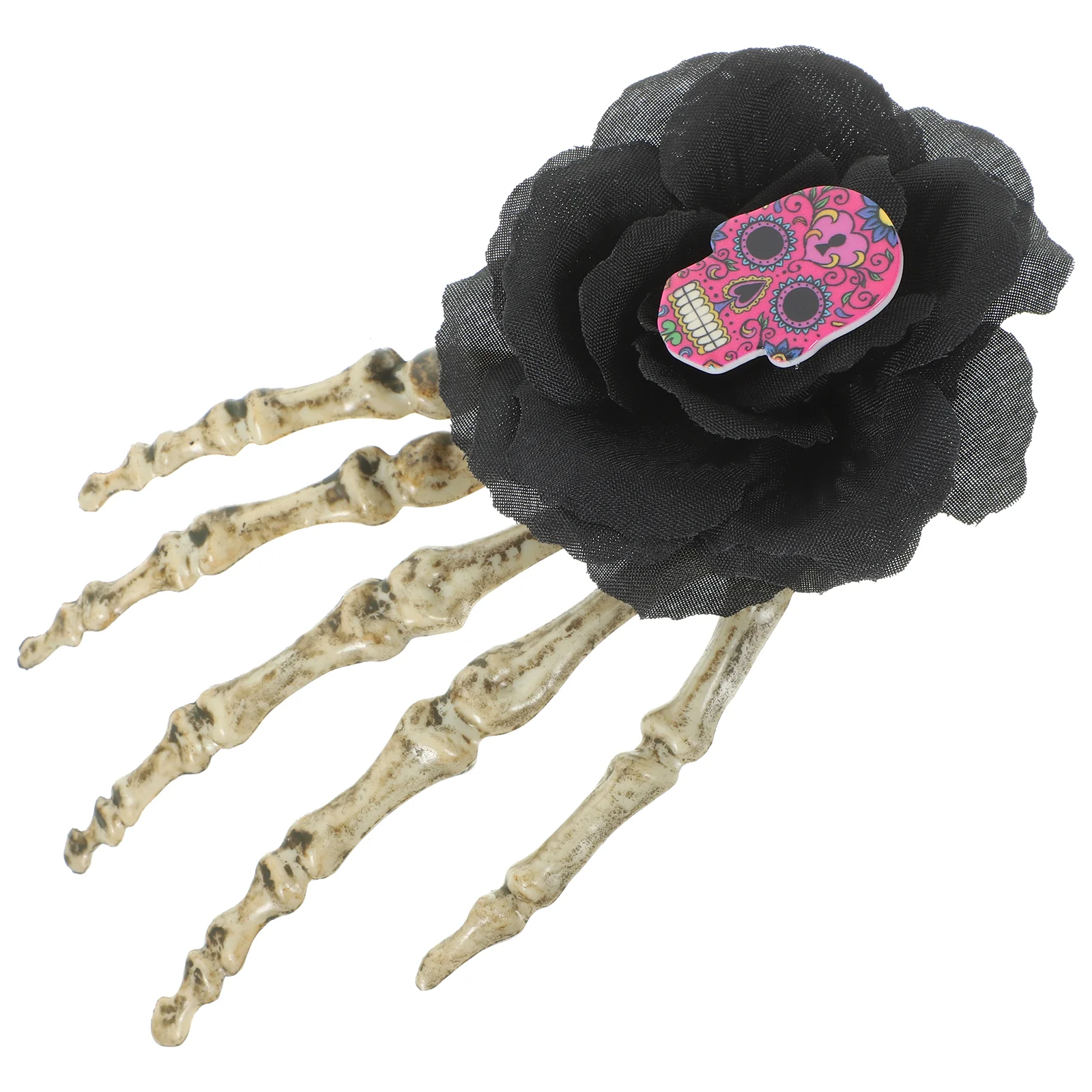 

Halloween Hair Clip Goth Floral Hair Clip Hand Hair Clip Halloween Hair Accessory