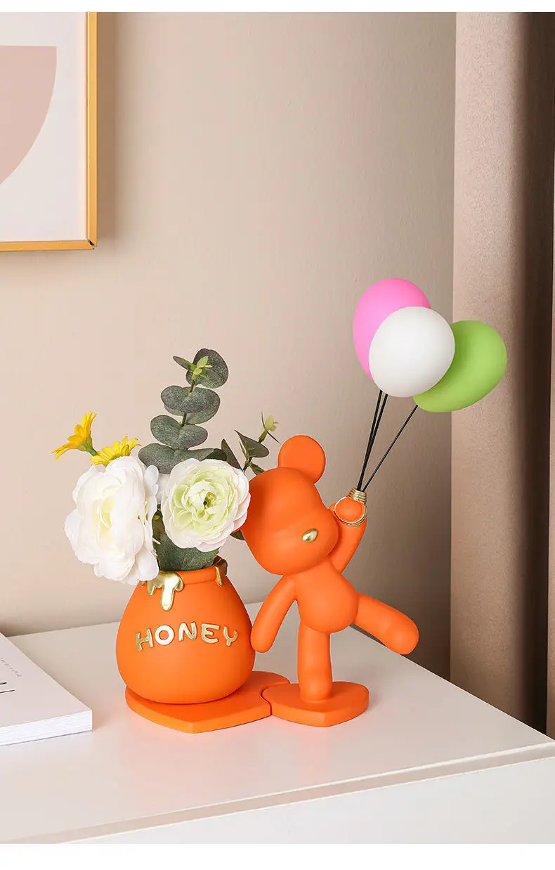 Colorful Bear Statue Creative Decoration