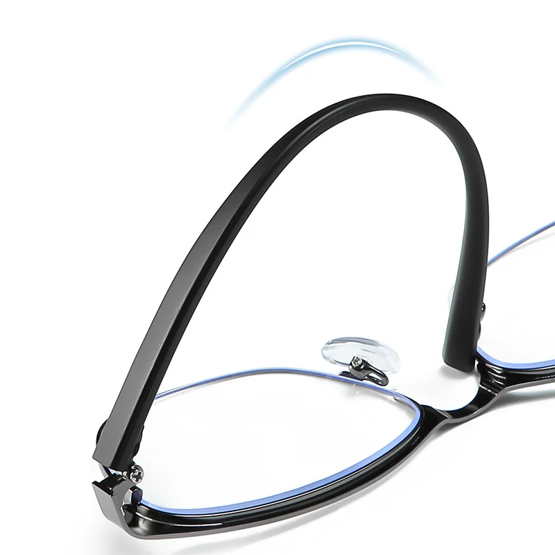 VIVIBEE 2025 Business Style Reading Glasses +150 Men Metal Grey Frame Blue Light Blocking Clear Lens Square Eyeglasses +250 3
