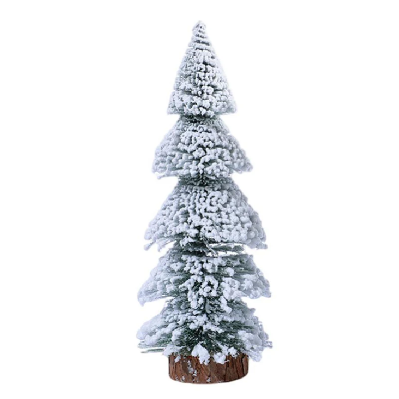 

Mini Xmas Decorations Artificial Flocking Mini Snow Pine Christmas Trees Cedar Tree Ornament DIY New Year Tabletop