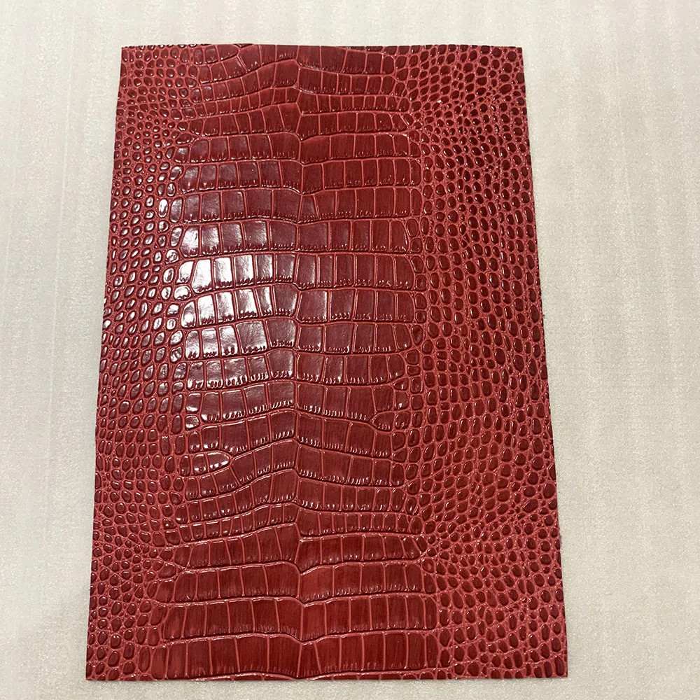 화려한 악어 무늬 최상층 소가죽 원단, 수제 DIY 재단, 수제 레저 제작 액세서리, 20 * 30cm