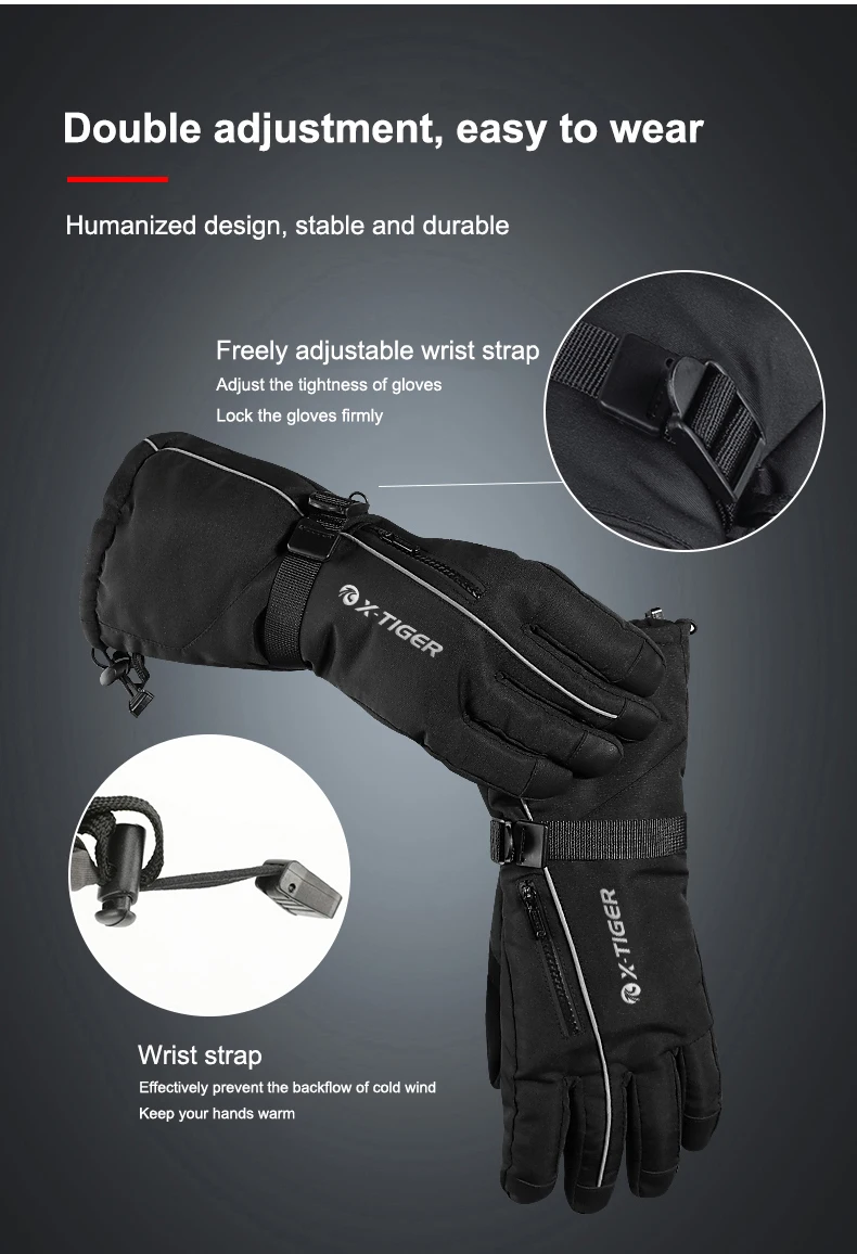 XTIGER XMZPST207 Touch Screen Bike Gloves Winter Thermal Windproof