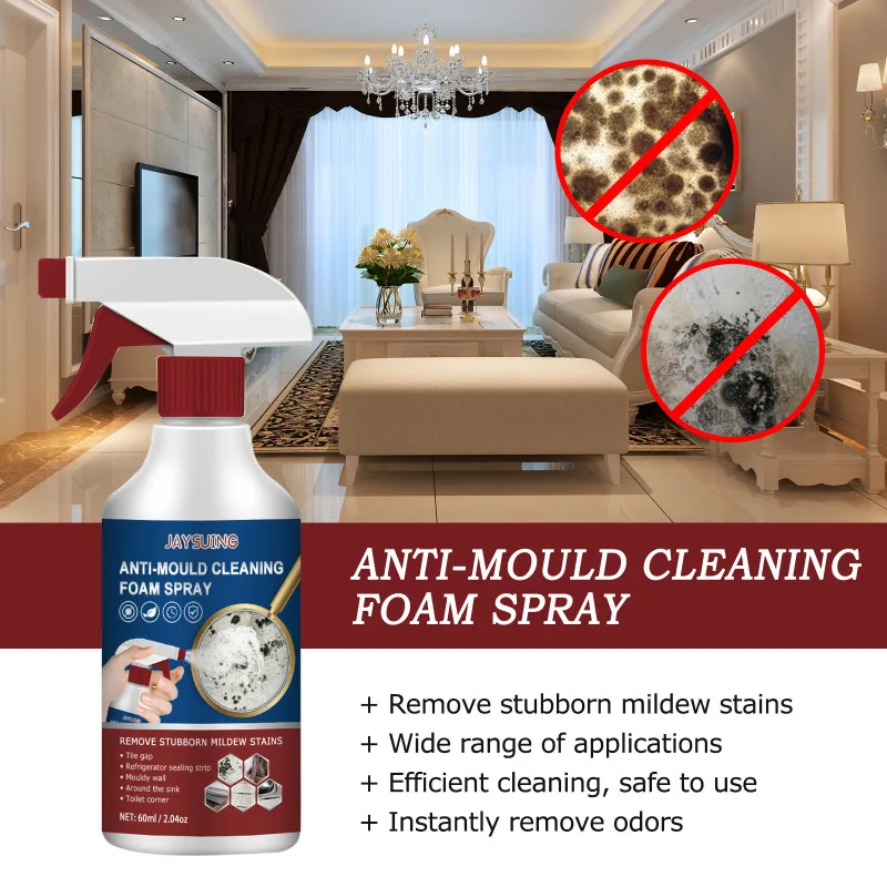 Multi Purpose Silicone Mold Cleaner for Bathroom Tiles and Walls Jaysuing Foam cleaner mold removal