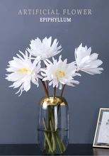 1Pc Big Silk Epiphyllum High Quality Artificial Flowers For Photography Props And Wedding Party Landscaping Hotel Indoor Decor tanie tanio CN (pochodzenie) Sztuczne kwiaty Bukiet kwiatów Jedwabiu
