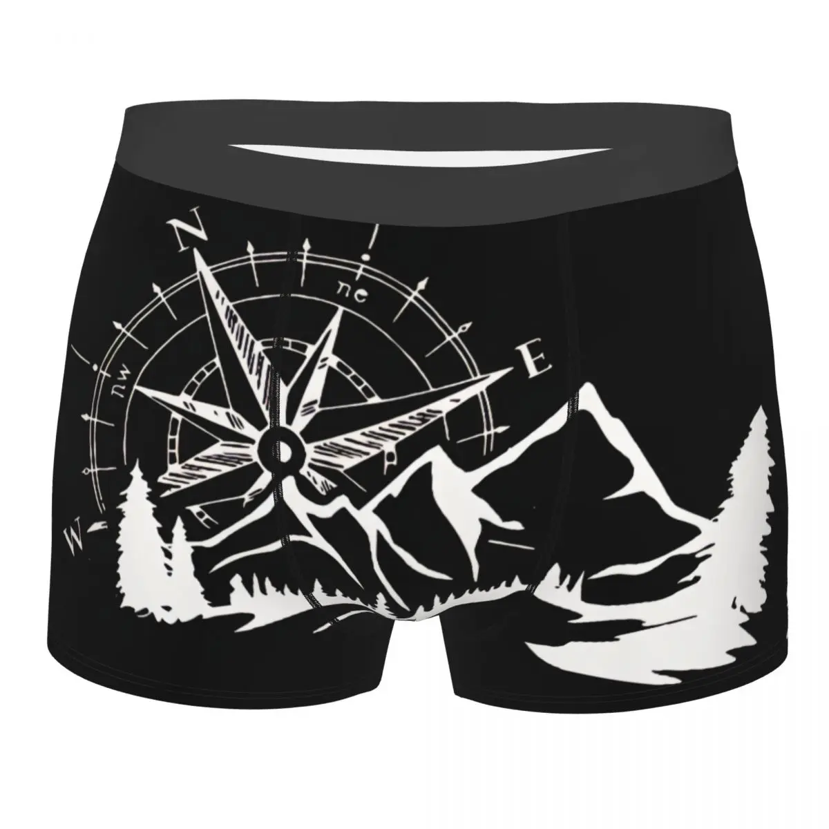 

Compass And Mount Man's Boxer Briefs Underpants Ocean Compass Highly Breathable High Quality Birthday Gifts