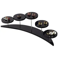 Acrylic Half Moon Dessert Cupcake Display Stand for Appetizers Collection Figures Pastries Wedding Home 1