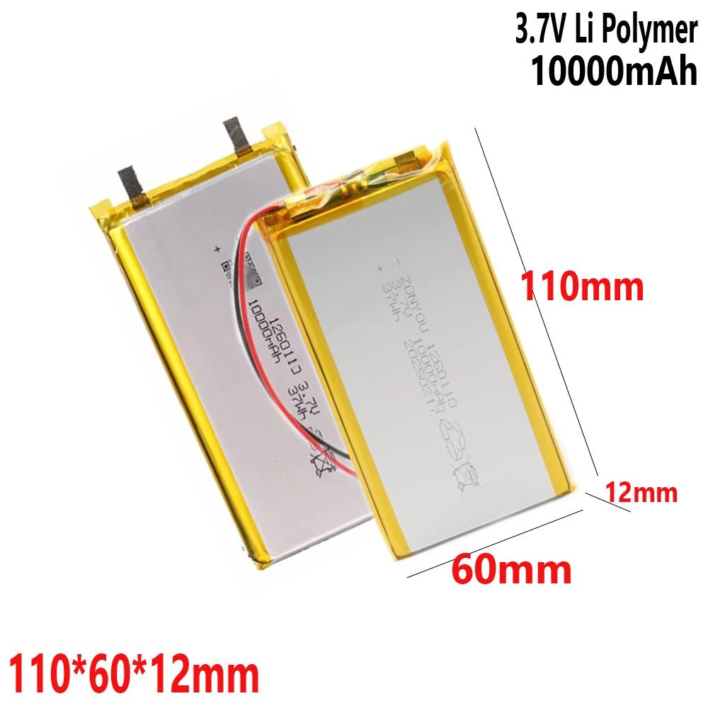Batteria agli Ioni di Litio 3.7V 2000mAh 103048 per Prodotti Digitali e Tecnologici, Batteria al Litio Polimero - immagine 5