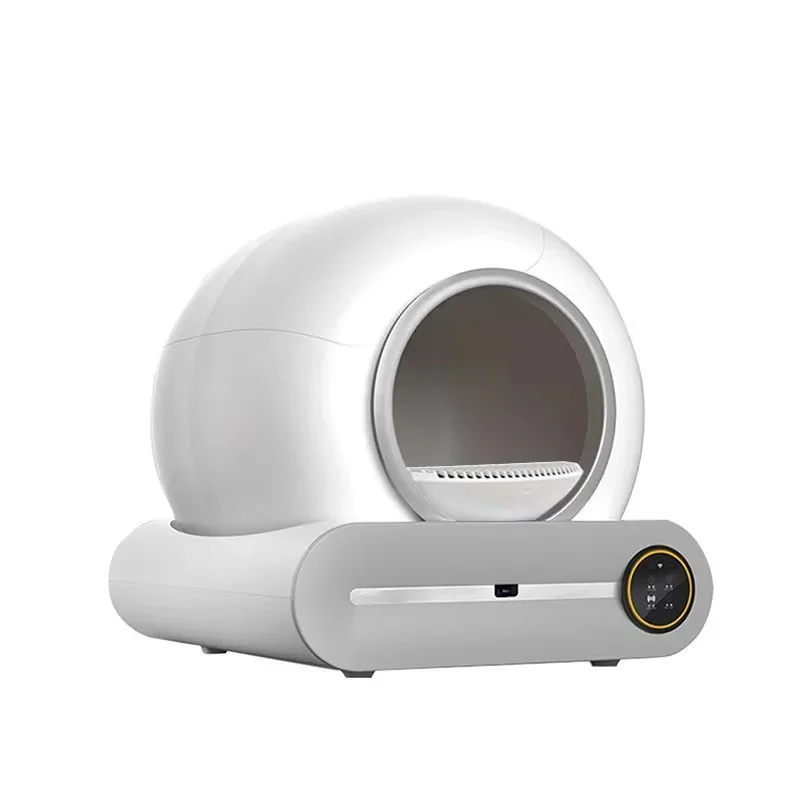 Lettiera per gatti Toilette per gatti intelligente da 65 litri Pulizia completamente automatica Toilette elettrica per gatti a tamburo chiuso - immagine 4