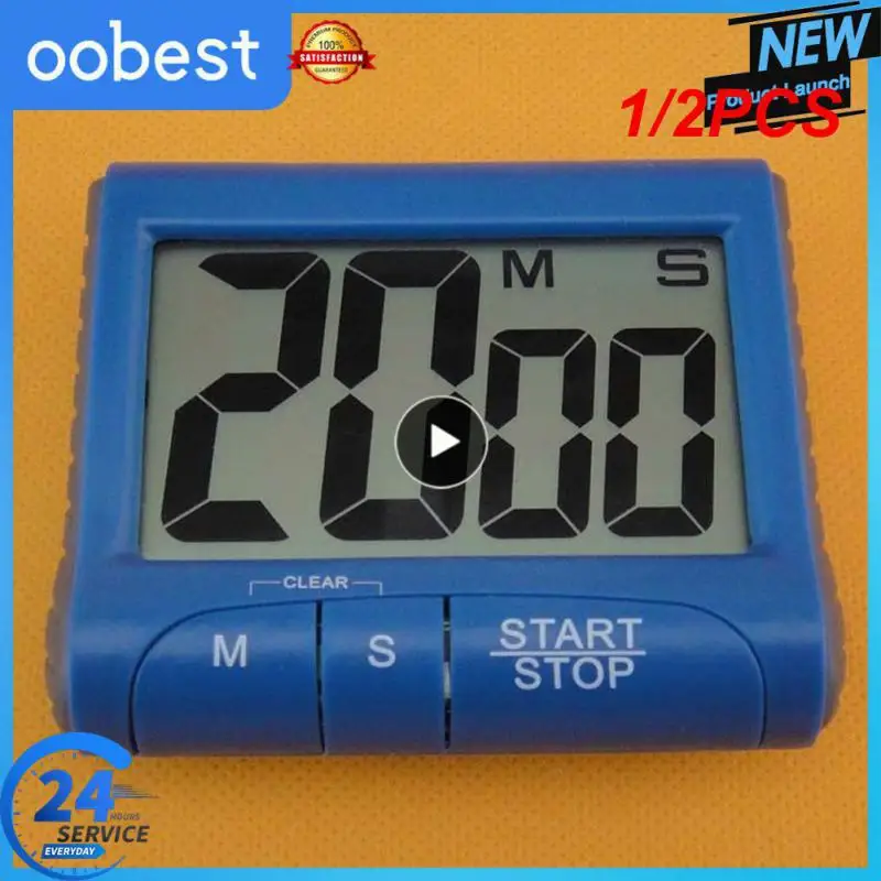 

1/2PCS Kitchen Timer Digital Timer Manual Countdown Alarm Clock Mechanical Shower Timer Cooking Minuteur Stopwatch Kitchen