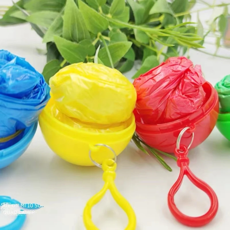 어린이용 랜덤 일회용 레인 판초 팩, 투명 플라스틱 비옷, 비상, 여아, 남아용, 일회용 레인 판초, 1 개 