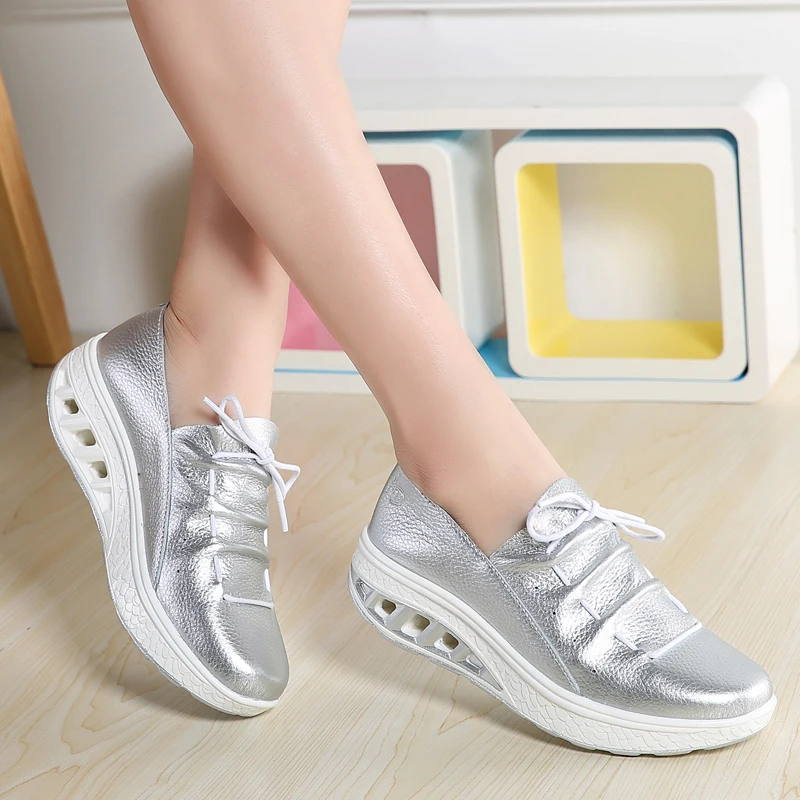 Women Shoes Platform 2022 New Casual Loafers Woman Sneakers Height Increasing Wedges Shoes Ladies Fashion Footwear High Quality