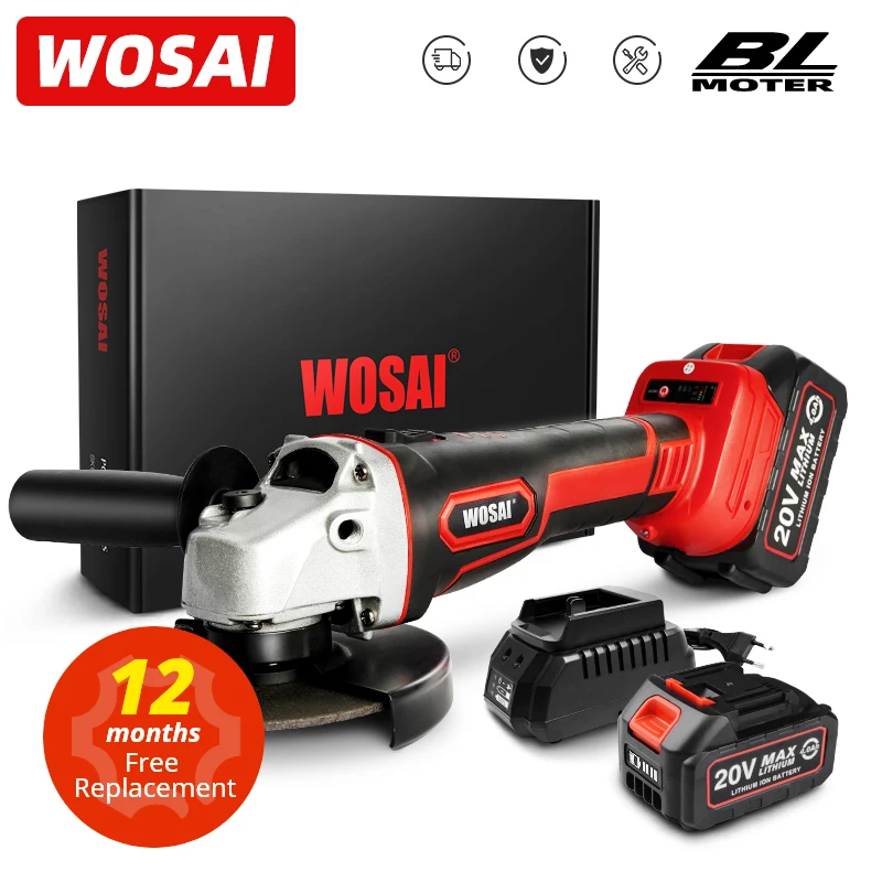 WOSAI-amoladora angular sin escobillas serie MT, 20V, batería de iones de  litio, máquina amoladora angular inalámbrica, herramientas eléctricas de  corte - AliExpress