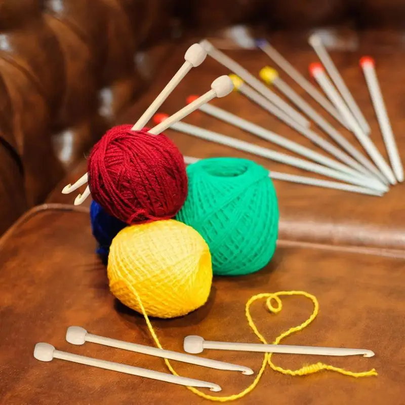 

Wood Mini Repair Hook Set Portable Crocheting Crafts Supplies Portable Knitting Tools Set with bamboo handle for Scarf Gloves