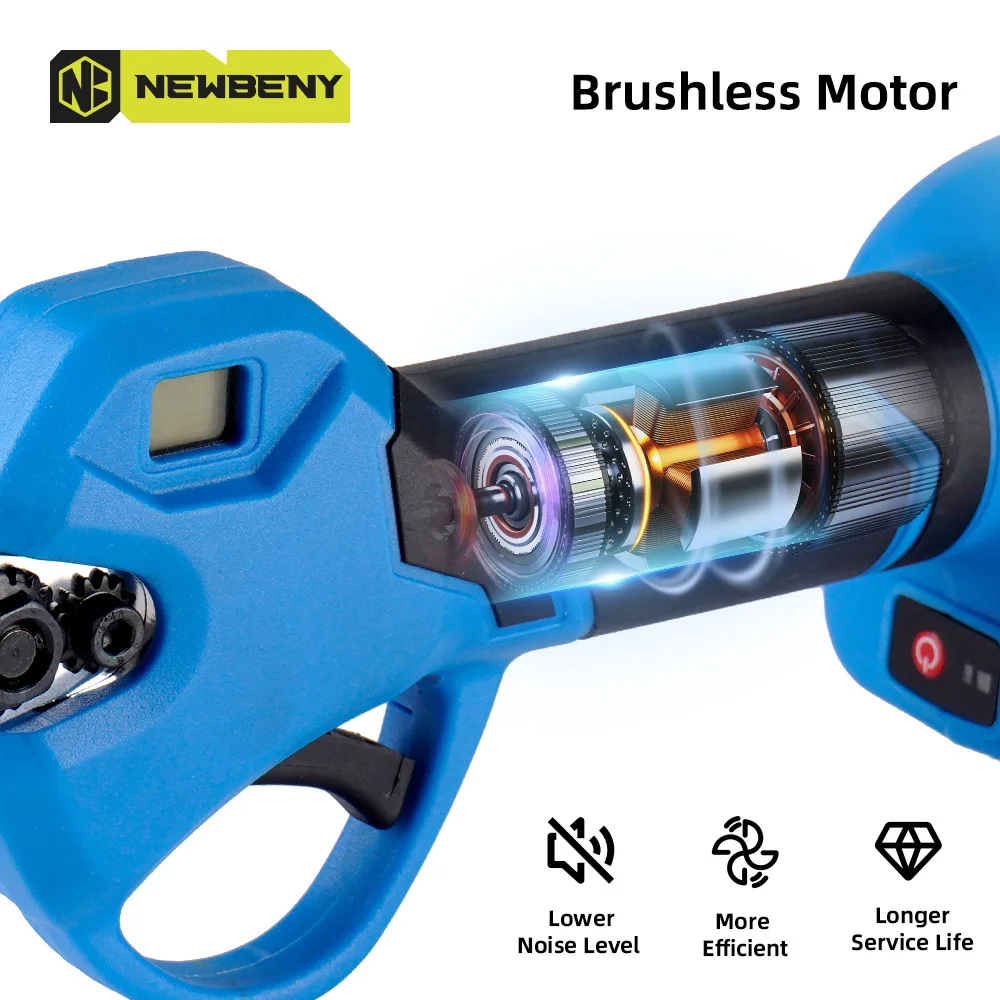 NEWBENY Brushless Electric Scissors Garden Cordless Pruning Scissors Branches Cutter Landscaping Tool For Makita 18V Battery 4