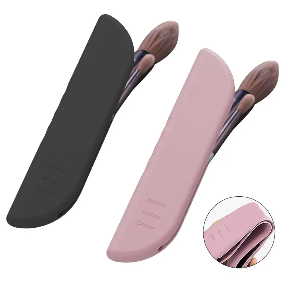 Silicone Makeup Brush Holder Travel Case Pouch Make Up Storage Cover  Organizer Portable Cosmetic Bag Box For Makeup Brushes - AliExpress