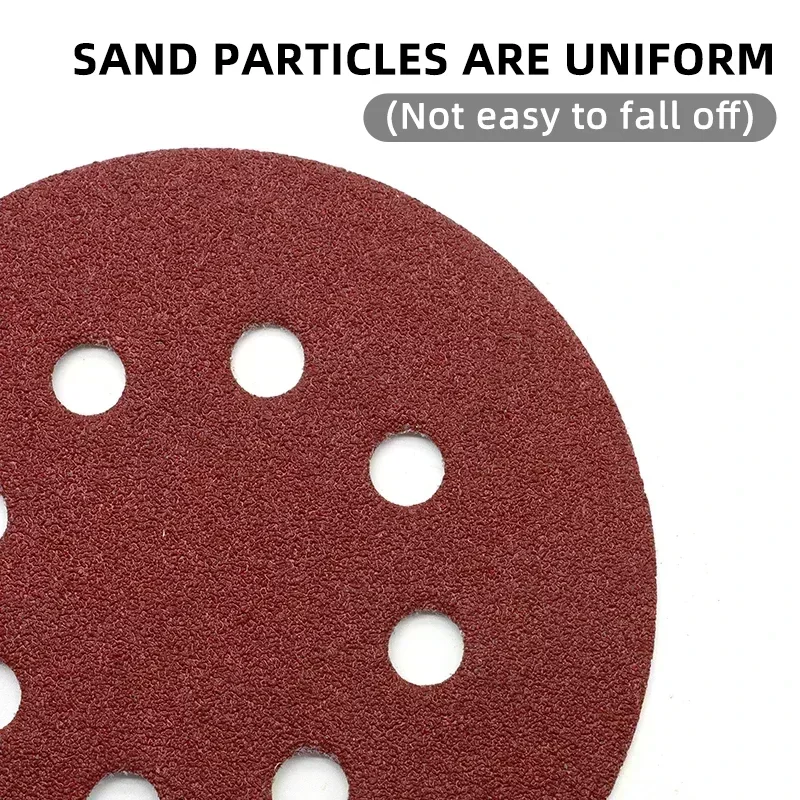 Sanding Disc 10~100pcs Hook and Loop Adhesive 5 Inch 8 Hole 60-2000 Grits Abrasive Sheets For Random Orbital Sander