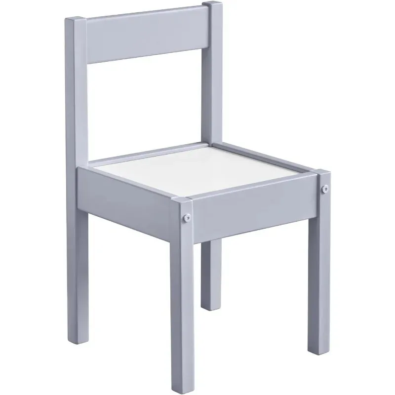 3-Piece Kiddy Table & Chair Kids Set Grey