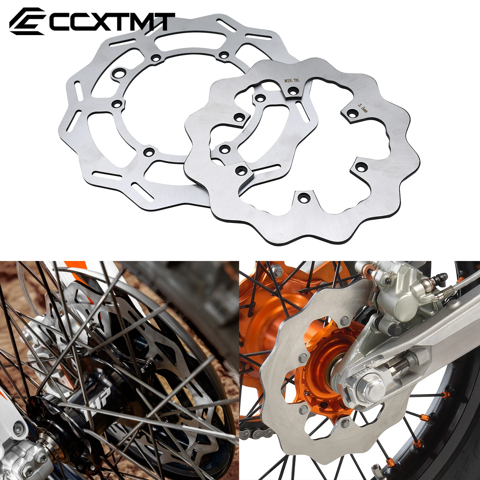 Motorcycle 260MM 220MM Front Rear Brake Disc Rotor Set For KTM SX SXF EXC EXCF XC XCF XCW Universal