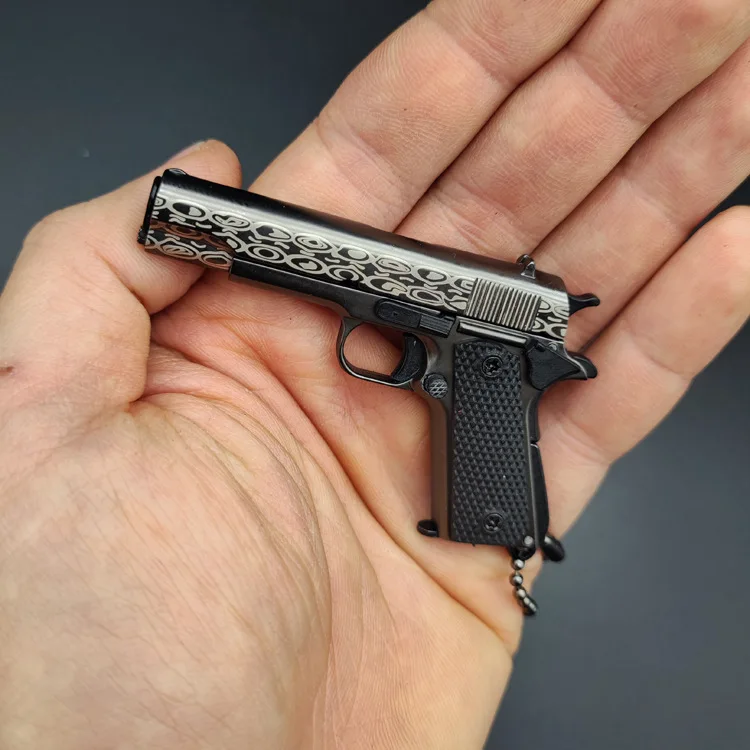 1:3 Scale Model 1911 Replica Keychain – Metal Miniature