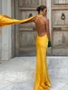 Sexy Satin Ribbon Party Dress Women Elegant Halter Backless Off Shoulder Sleeveless Female Dresses 2024 Summer Solid Robe Gown 4